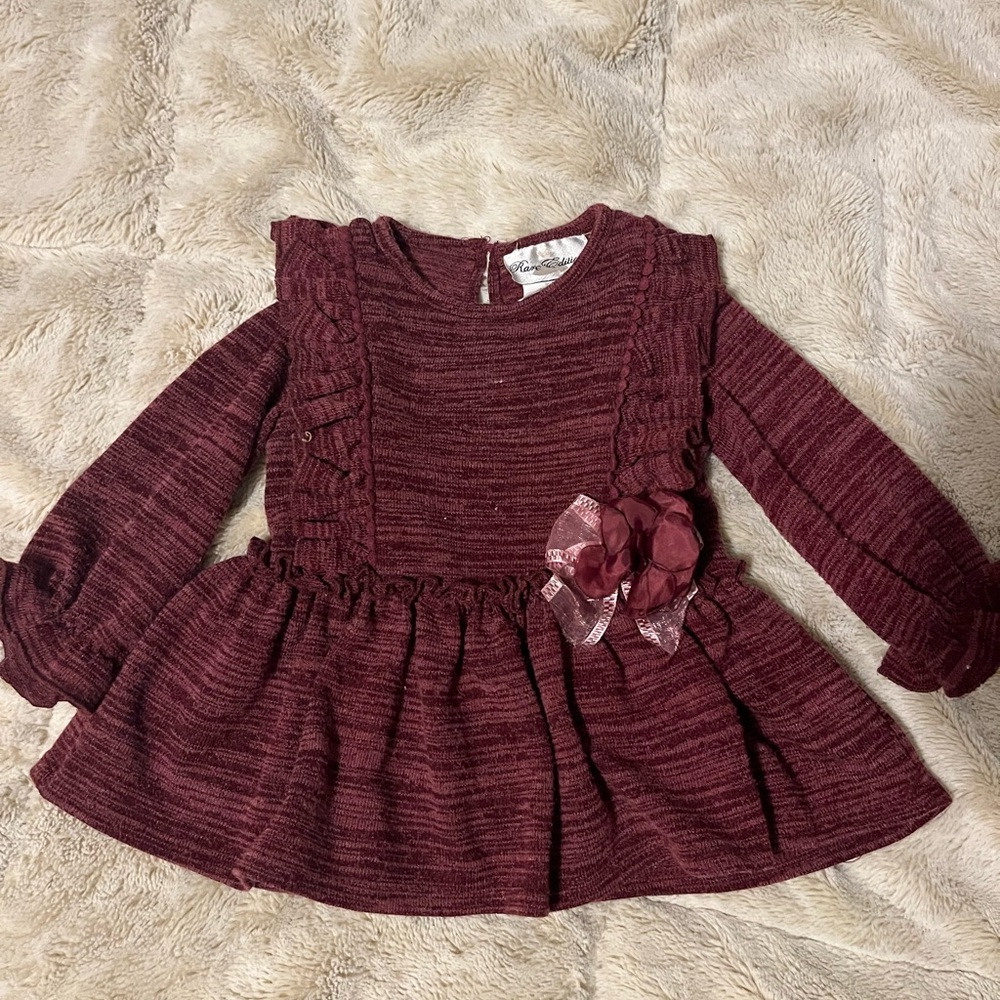Rare Editions Maroon Knit Dress